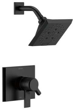 Delta Pivotal Monitor 17 Series H2Okinetic Shower Trim, Matte Black, T17299-BL