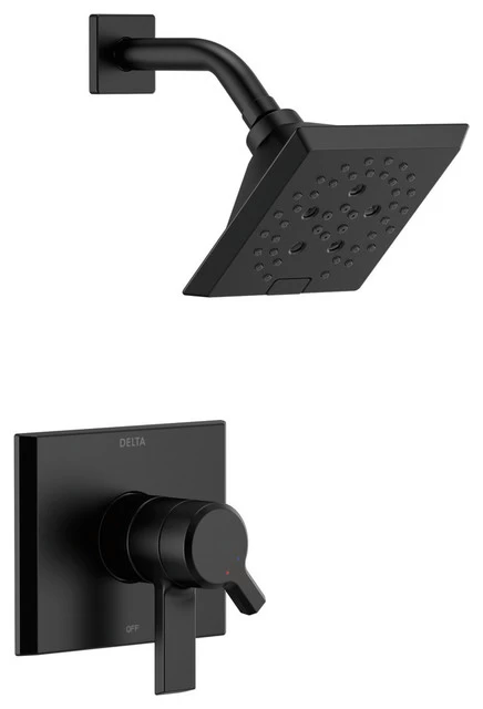 Delta Pivotal Monitor 17 Series H2Okinetic Shower Trim, Matte Black, T17299-BL 1 Delta Pivotal Monitor 17 Series H2Okinetic Shower Trim, Matte Black, T17299-BL