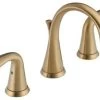 Delta Lahara 2 Handle Widespread Faucet, Champagne Bronze, 3538-CZMPU-DST
