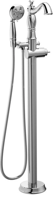Delta Cassidy Floor Mount Tub Filler Trim, Less Handle, Chrome, T4797-FL-LHP