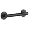 Delta BathSafety 12" Contemporary Decorative ADA Grab Bar, Matte Black, 41812-BL