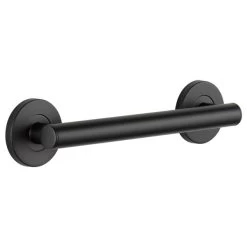 Delta BathSafety 12" Contemporary Decorative ADA Grab Bar, Matte Black, 41812-BL