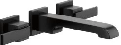 Delta T3567LF-WL Ara 1.2 GPM Wall Mounted Bathroom Faucet - - Matte Black