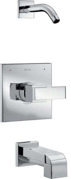 Delta Ara Monitor 14 Series Tub & Shower Trim, Less Head, Chrome, T14467-LHD