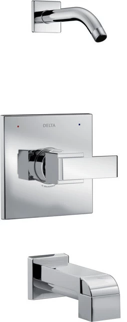 Delta Ara Monitor 14 Series Tub & Shower Trim, Less Head, Chrome, T14467-LHD 1 Delta Ara Monitor 14 Series Tub & Shower Trim, Less Head, Chrome, T14467-LHD