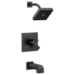 Delta Ara Monitor 17 Series H2Okinetic Tub & Shower Trim, Matte Black, T17467-BL
