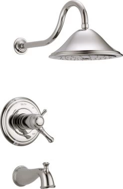 Delta Cassidy TempAssure 17T Series Tub & Shower Trim, Polished Nickel