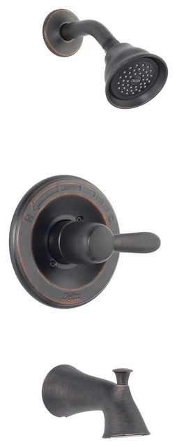 Delta Lahara Monitor 14 Series Tub And Shower Trim, Venetian Bronze, T14438-RB 1 Delta Lahara Monitor 14 Series Tub And Shower Trim, Venetian Bronze, T14438-RB