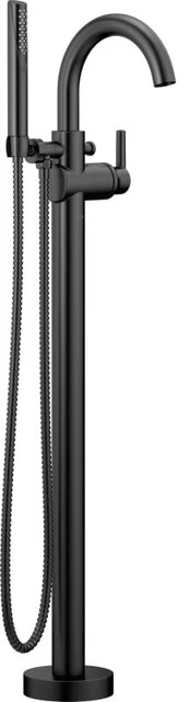 Delta T4759-FL Trinsic Floor Mounted Tub Filler - Matte Black